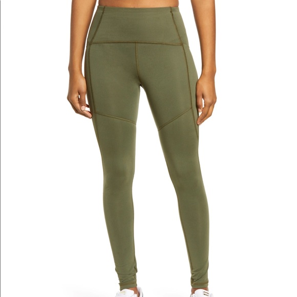 NWT Thinx Active Period Moderate Absorbency Leggings - Kale Olive Green - Picture 1 of 1